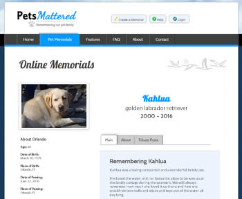 Basic Pet Memorial